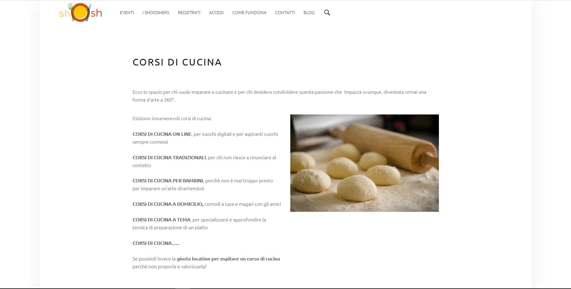 corsi di cucina